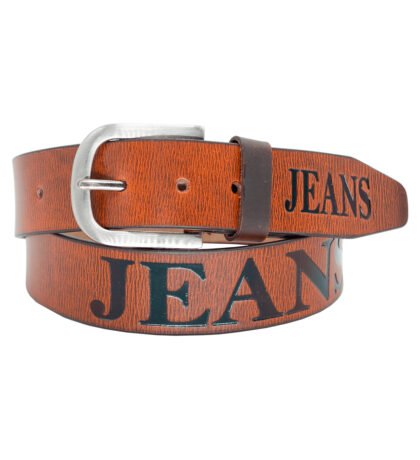Jeans Debossed Casual Belt
