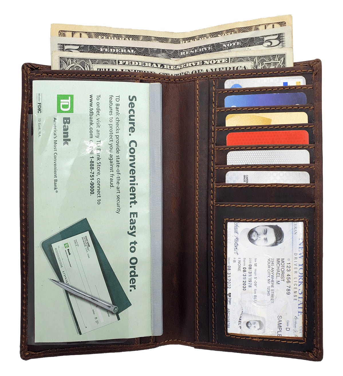 Hunter Slim Checkbook Cover with RFID Blocking - #CBC-555H RF
