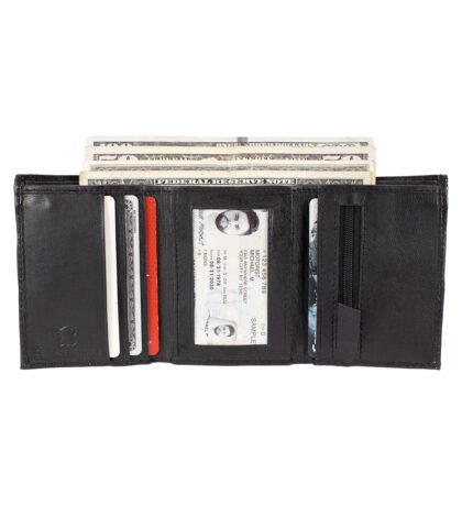 Trifold Wallet With Zip Coin Pocket