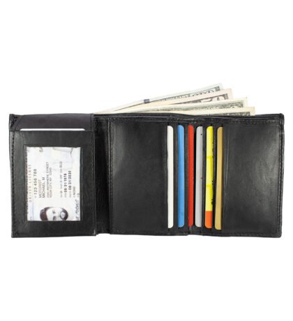 Trifold Wallet with Upper Flap