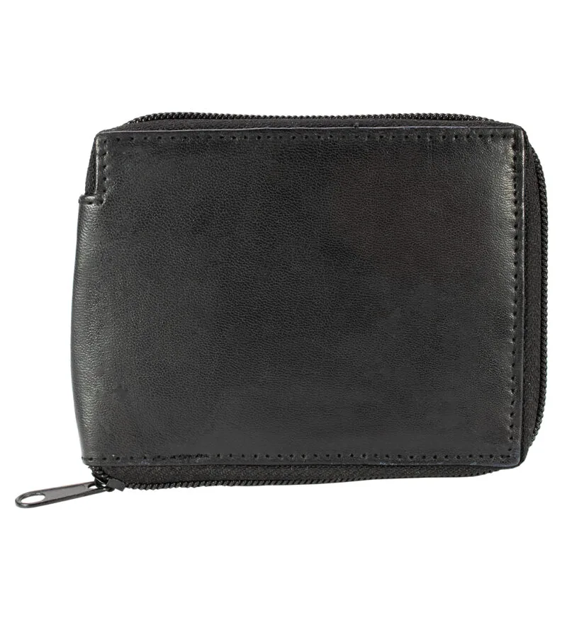 Zipper Bifold Wallet With Coin Pocket - Image 8
