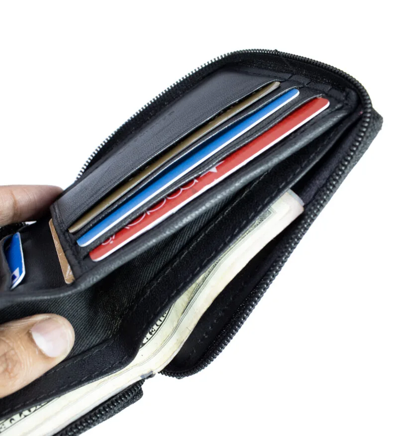 Zipper Bifold Wallet With Coin Pocket - Image 6