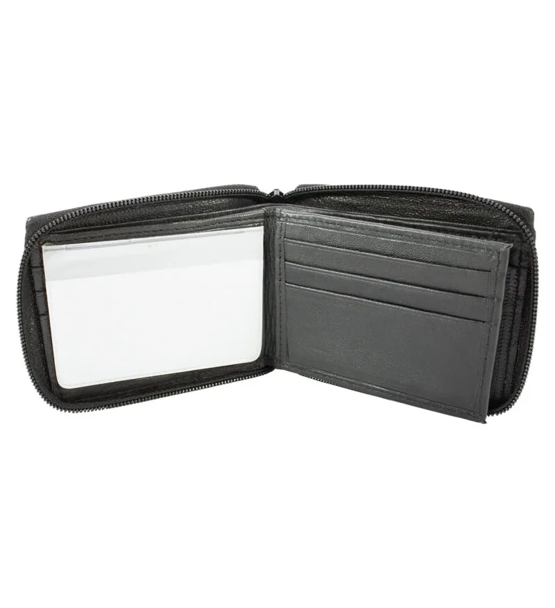 Zipper Bifold Wallet With Coin Pocket - Image 9