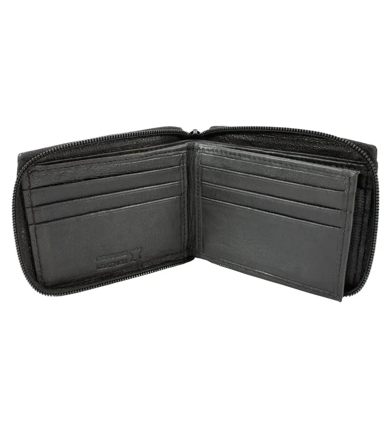 Zipper Bifold Wallet With Coin Pocket - Image 10