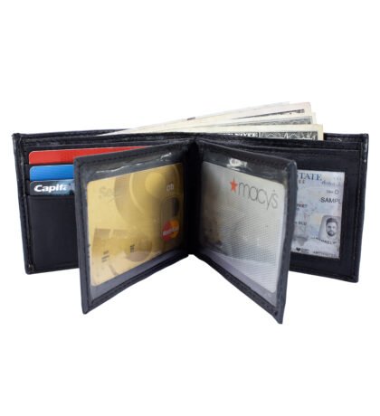 Bifold Wallet with 2 Middle Flaps