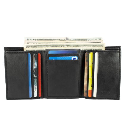 Trifold Wallet With Upper Flap
