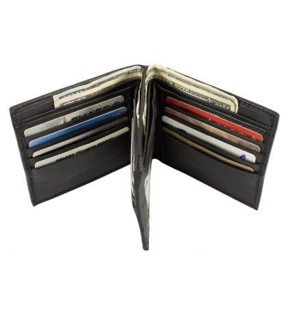 Bifold Wallet with 4 Bill Compartments