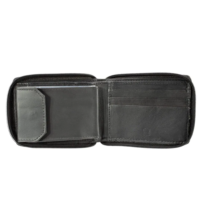 Zipper Bifold Wallet With Removable Flap - Image 9