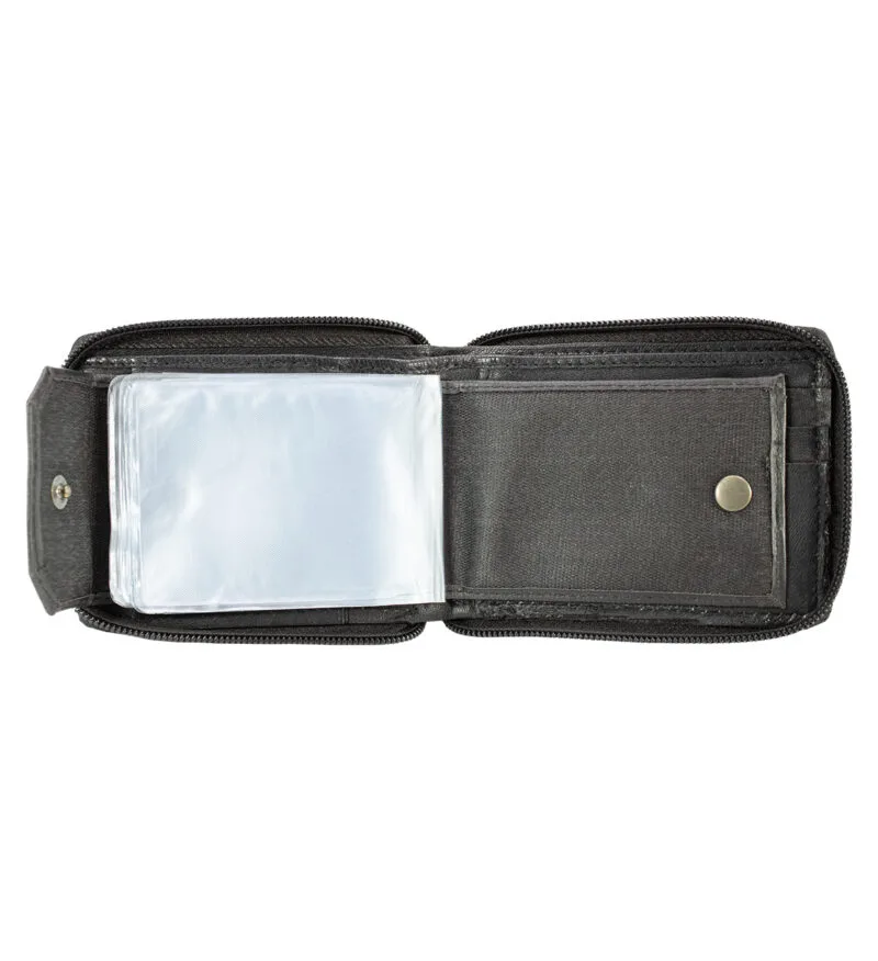 Zipper Bifold Wallet With Removable Flap - Image 10