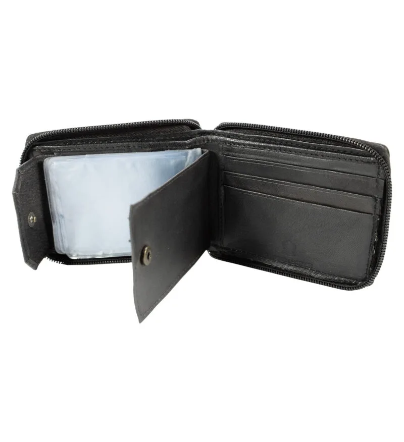 Zipper Bifold Wallet With Removable Flap - Image 11