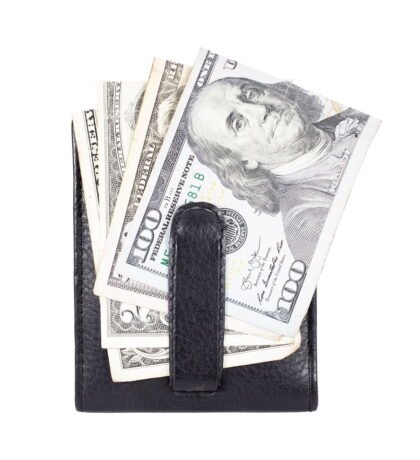 Bifold Money Clip Wallet with Bill Holder