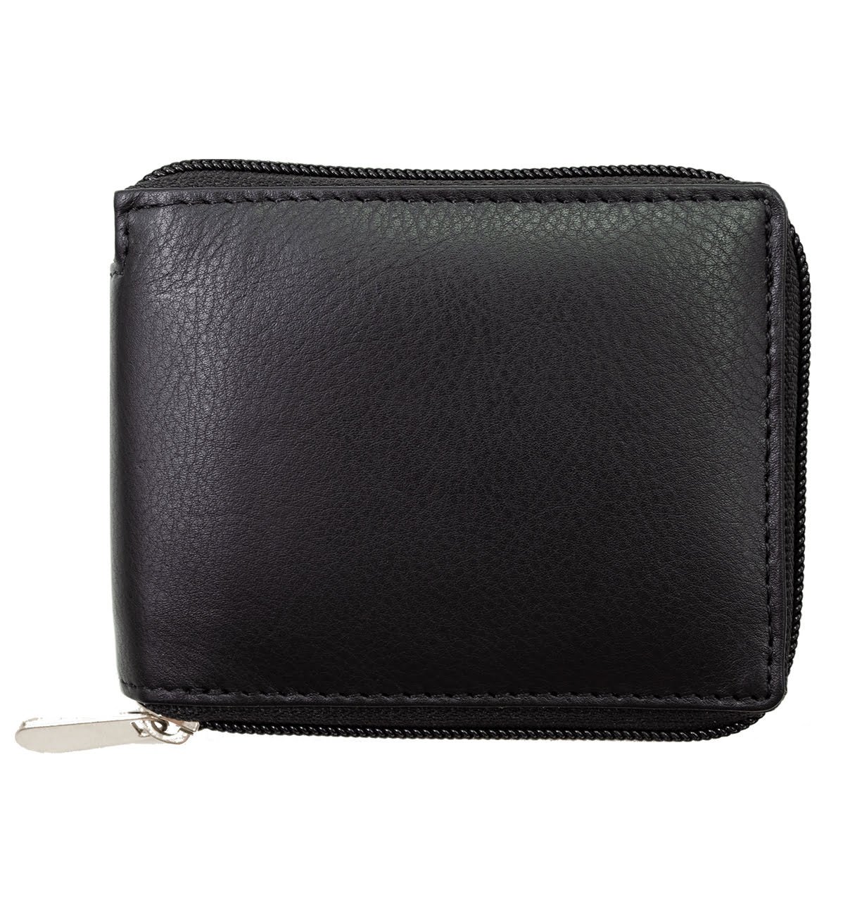 Premium Round Zipper Bifold Leather Wallet with RFID - #P-83 RF
