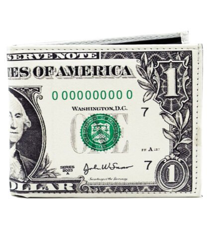 One Dollar Bifold Printed Wallet