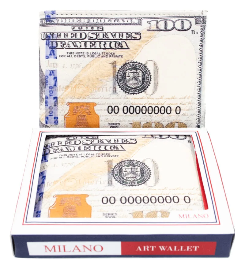 100 Dollar Print Bifold Wallet - Image 2