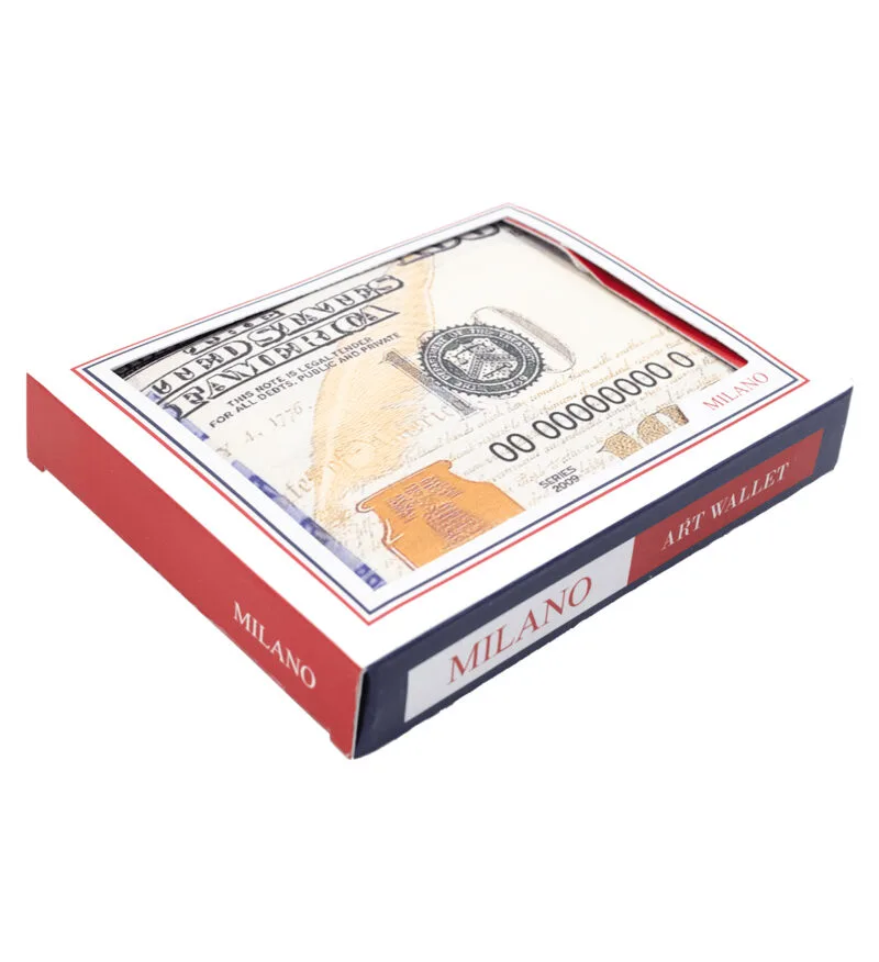100 Dollar Print Bifold Wallet - Image 6