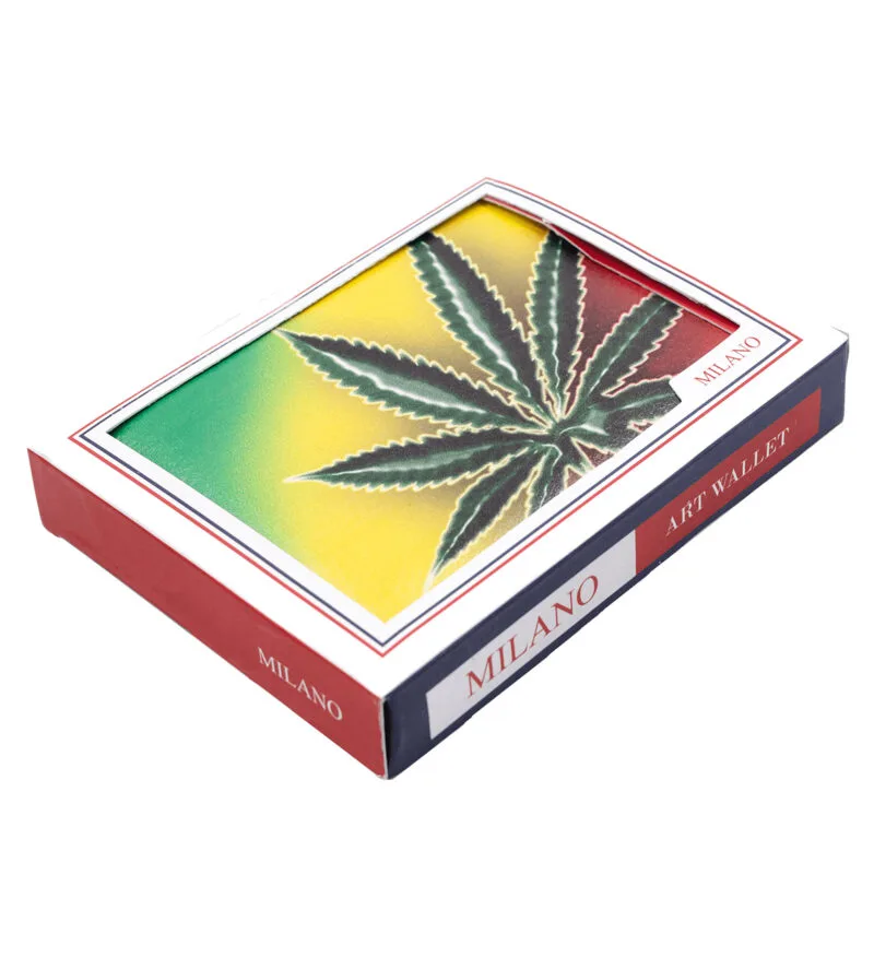 Rasta Marijuana Leaf Print Bifold Wallet - Image 6
