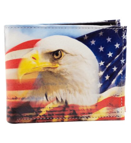 US Eagle Flag Bifold Printed Wallet