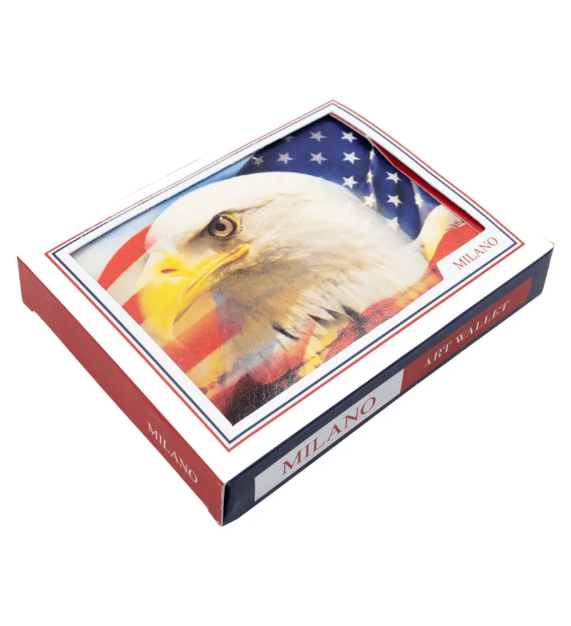 US Eagle Flag Print Bifold Wallet - Image 6