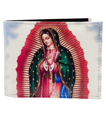 Virgin Mary White Bifold Printed Wallet