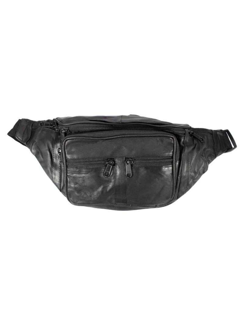 Travel Belt Bag with 7 Zippered Pockets