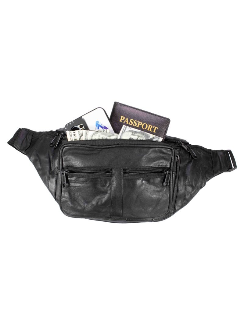 Travel Belt Bag with 7 Zippered Pockets - Image 2