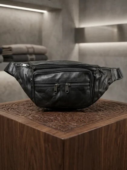 Travel Belt Bag with 7 Zippered Pockets
