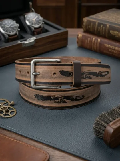 Eagle Debossed Casual Belt