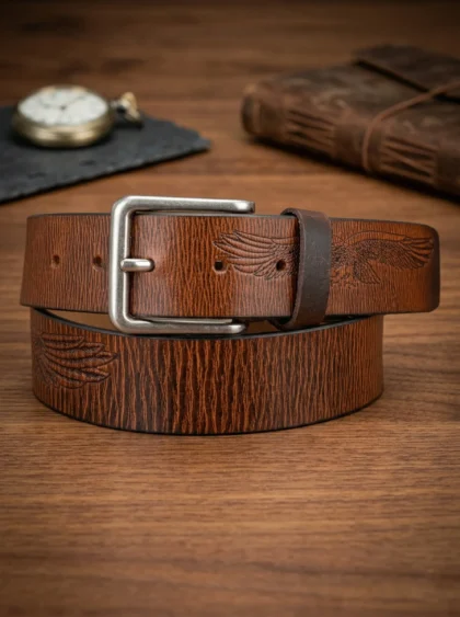 Eagle Debossed Casual Belt