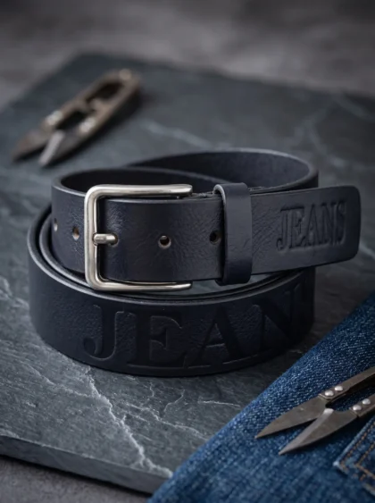 Jeans Debossed Casual Belt