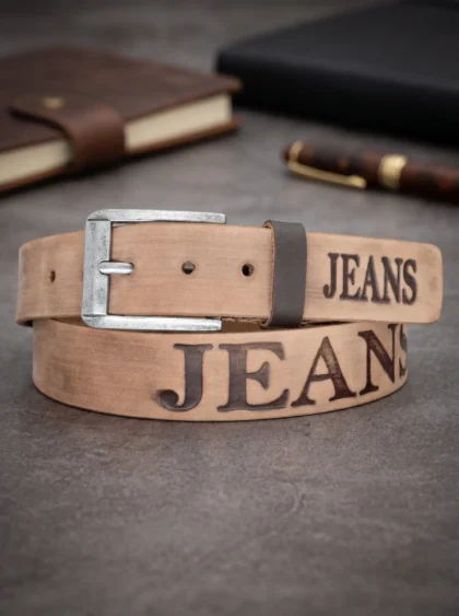 Jeans Debossed Casual Belt