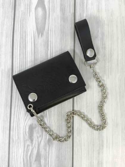 Eagle Trifold Biker Chain Wallet