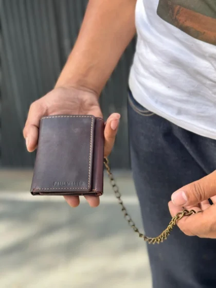 Trifold Vintage Biker Wallet