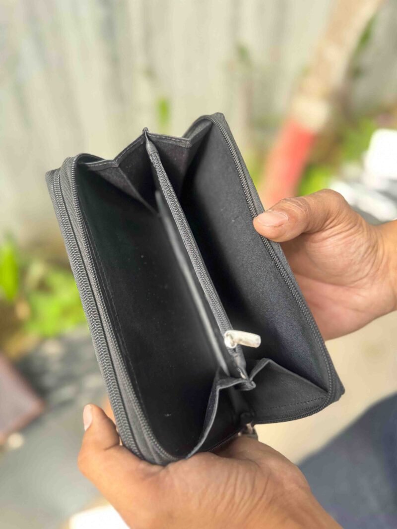 Checkbook Cover with Round Zipper - Image 5