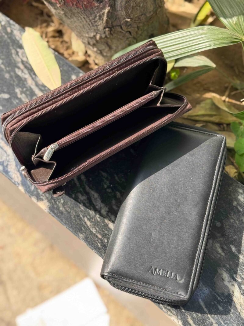 Checkbook Cover with Round Zipper - Image 7