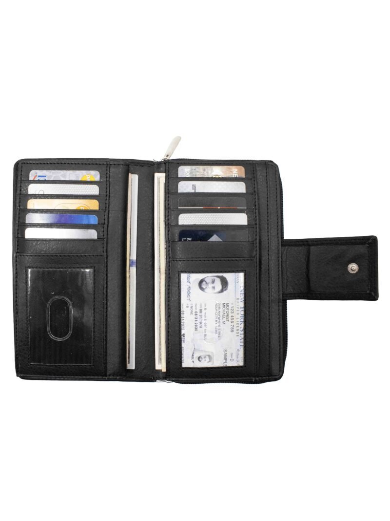 Round Zipper Checkbook Cover - Image 4