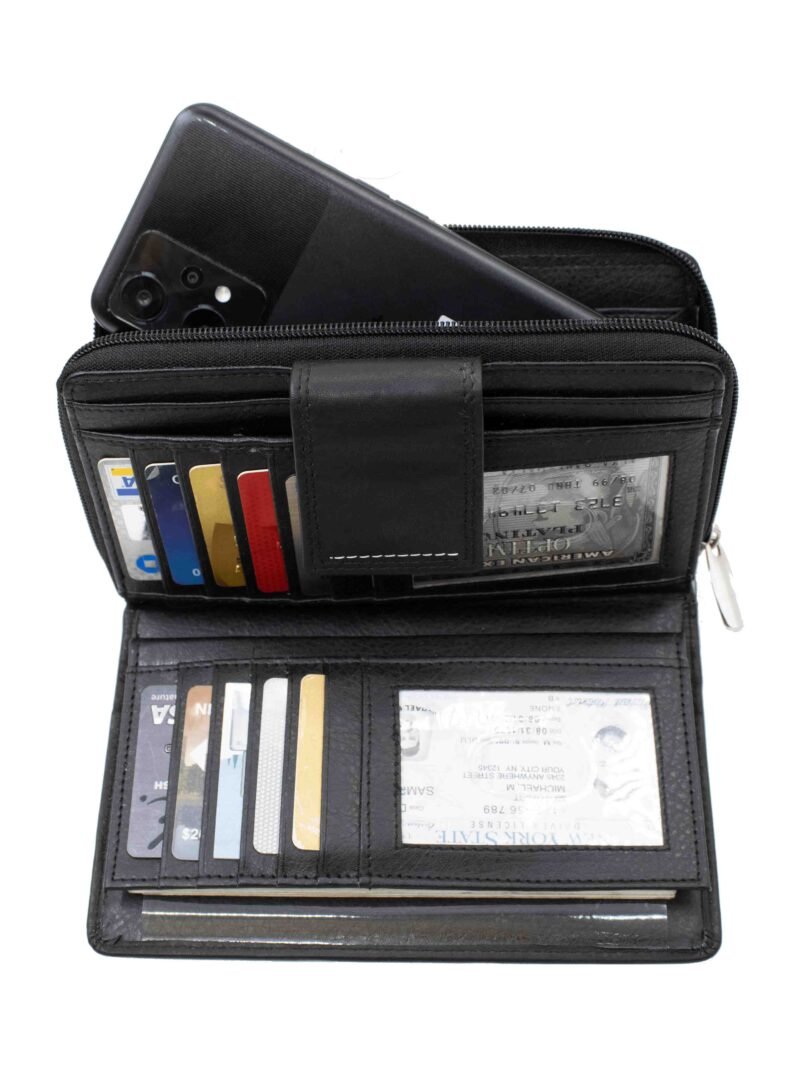 Round Zipper Checkbook Cover - Image 2