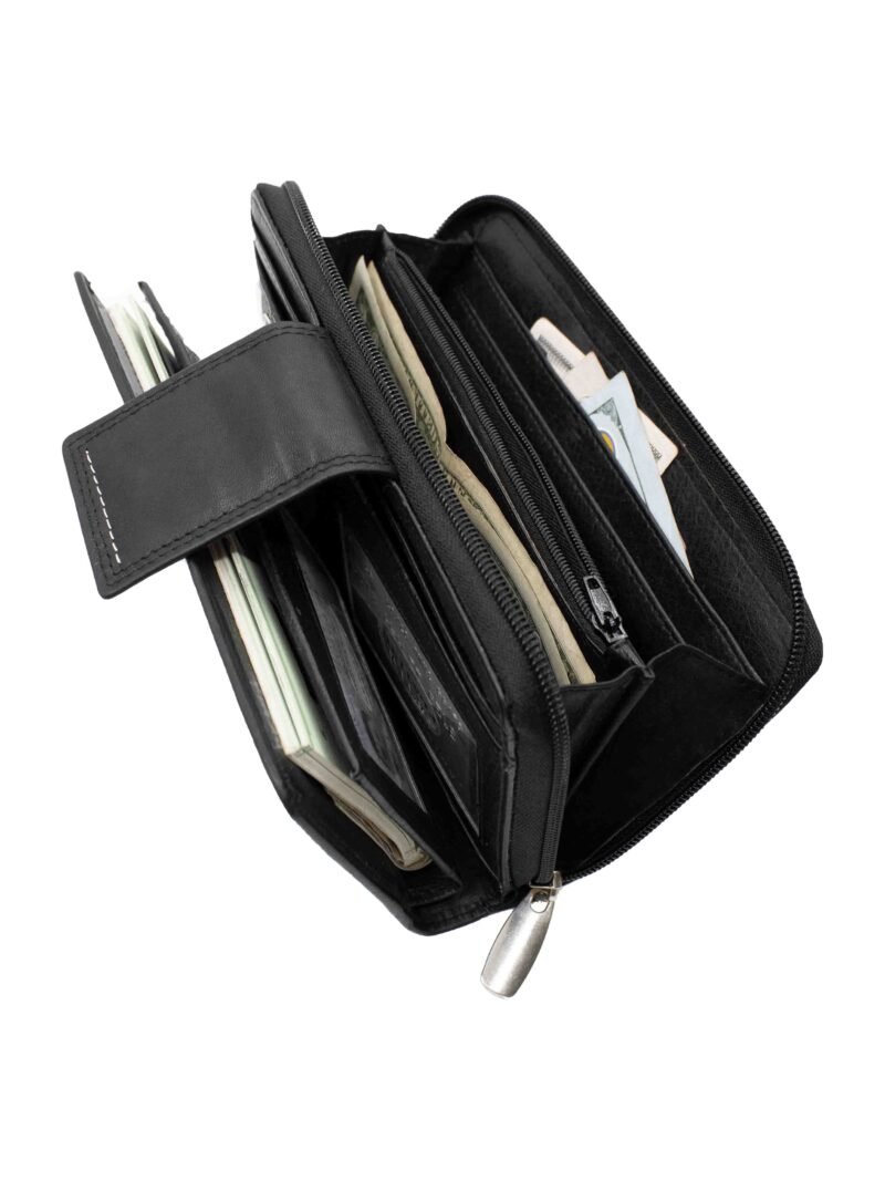 Round Zipper Checkbook Cover - Image 8