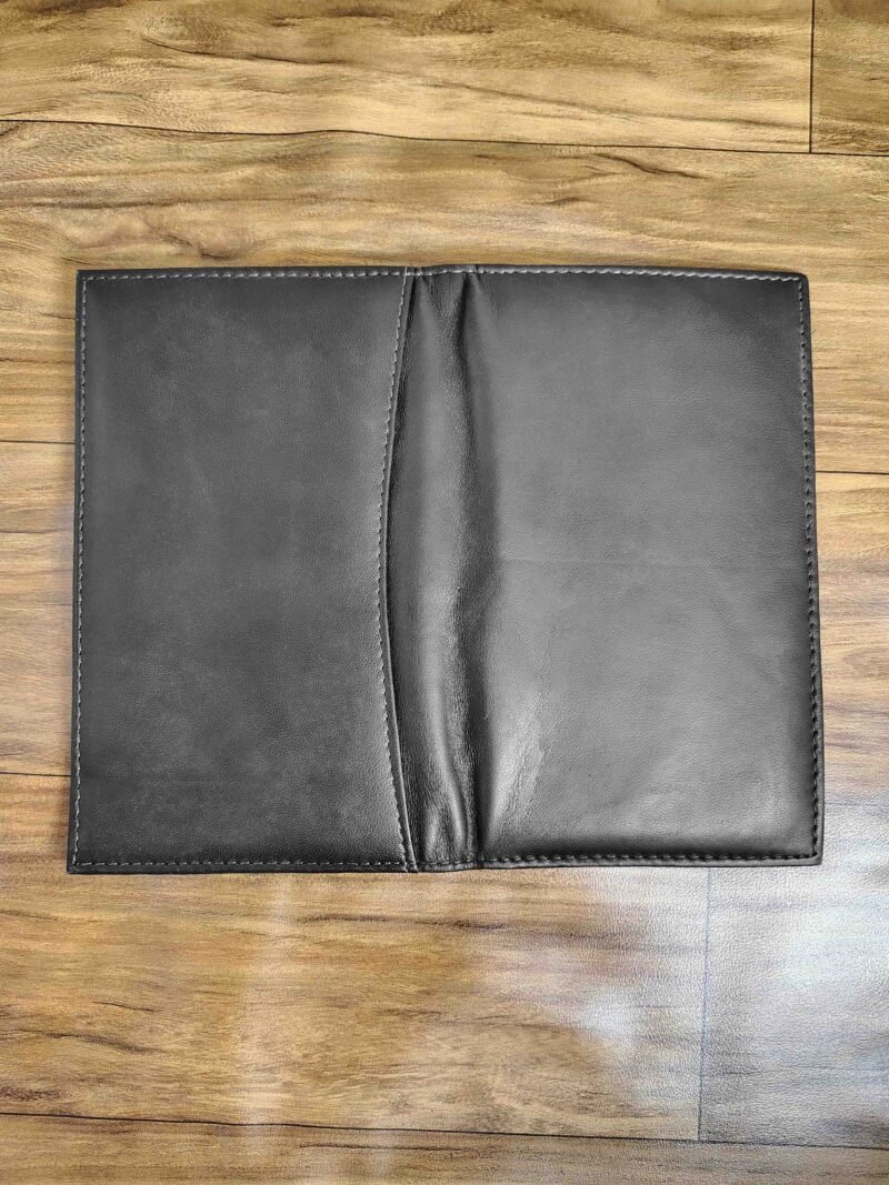 Slim Checkbook Cover with Pen Holder - Image 4