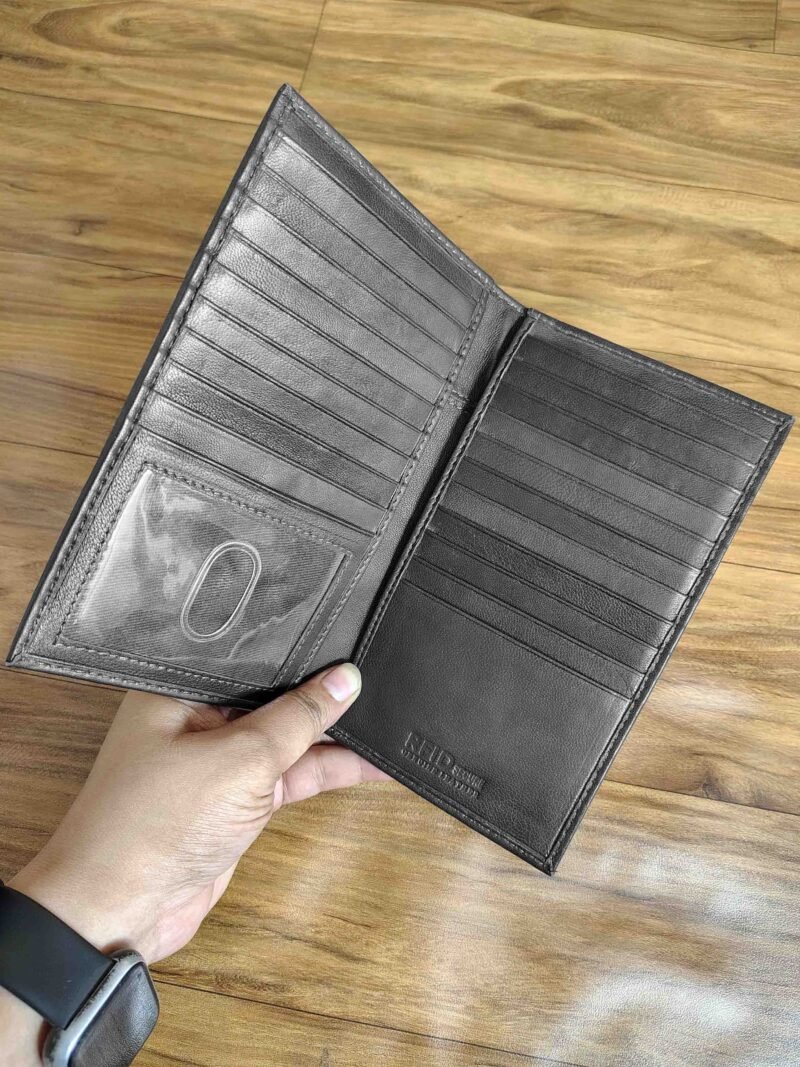 Slim Checkbook Cover with Pen Holder - Image 3