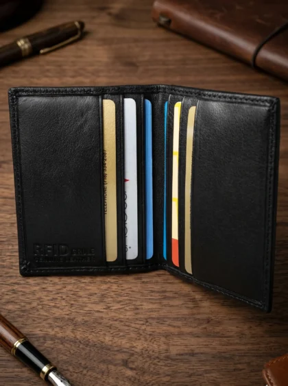 Bifold Slim ID & Card Holder with RFID Blocking