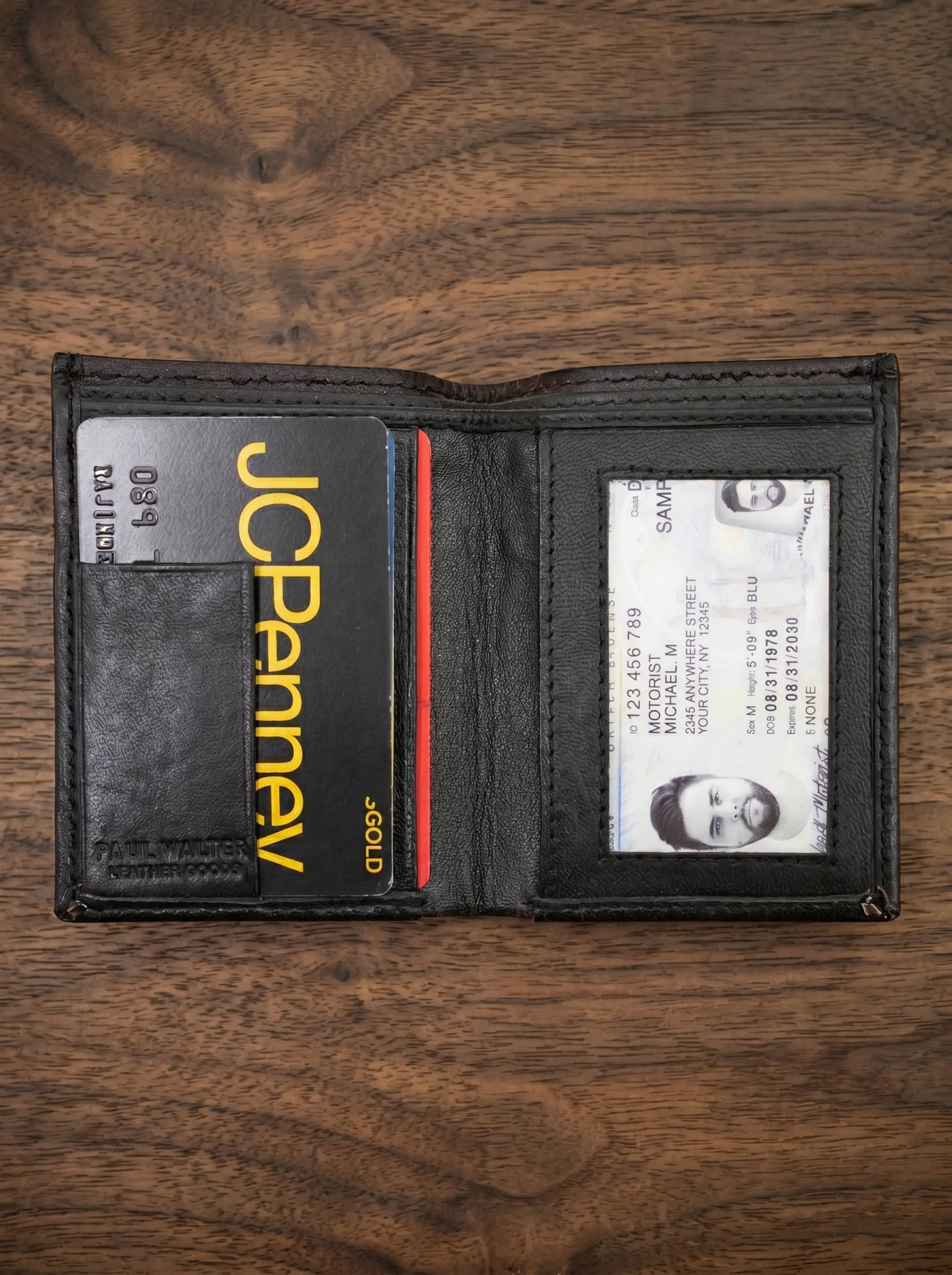 Card Holder with Bill Fold & ID Holder - Image 4