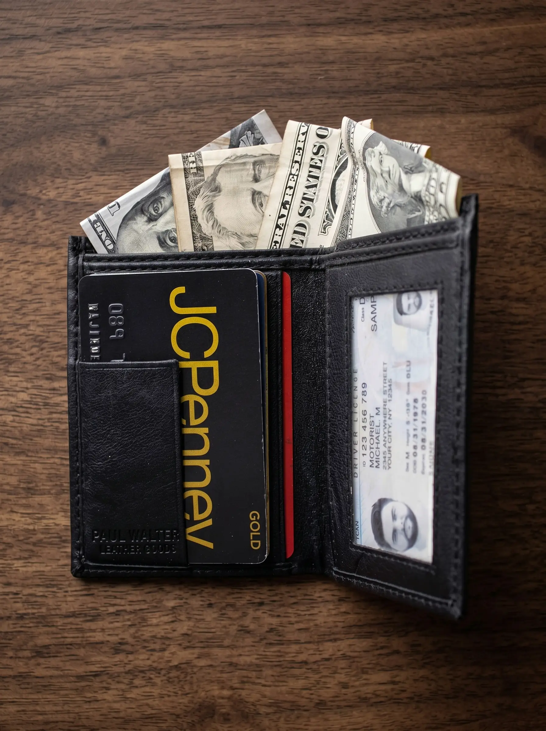 Card Holder with Bill Fold & ID Holder - Image 6