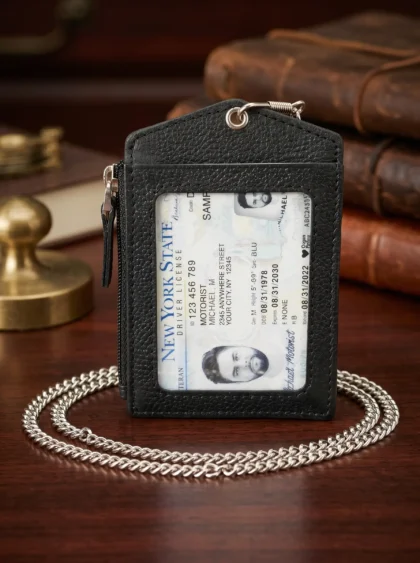 ID Holder With Metal Chain