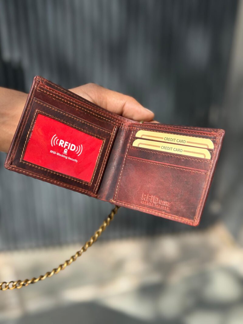 Bifold Biker Vintage Hunter Chain Wallet - Image 2