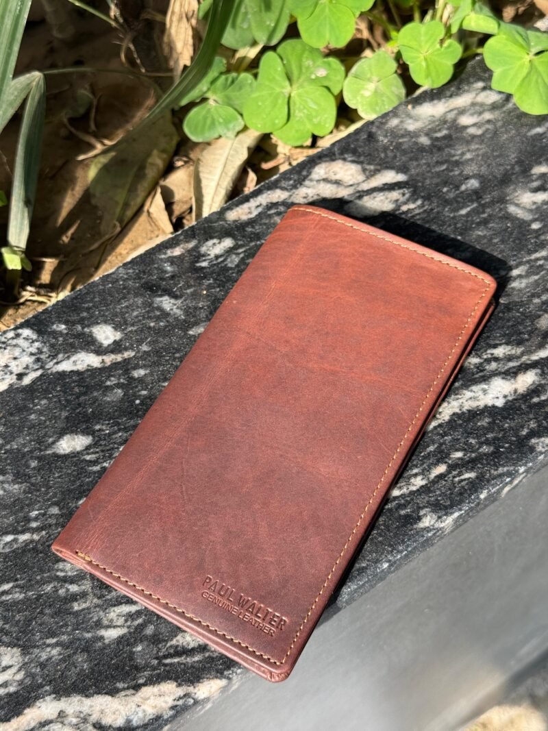 Slim Vintage Checkbook Cover - Image 4