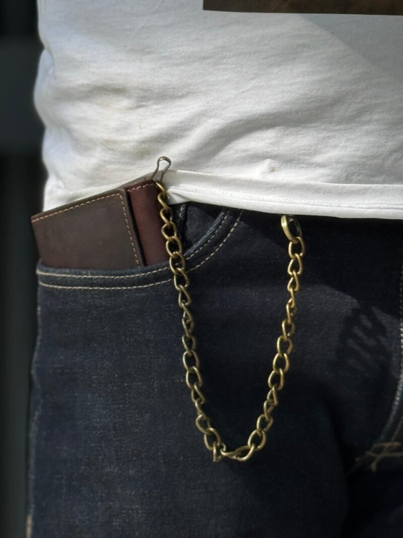 Trifold Vintage Biker Wallet - Image 4