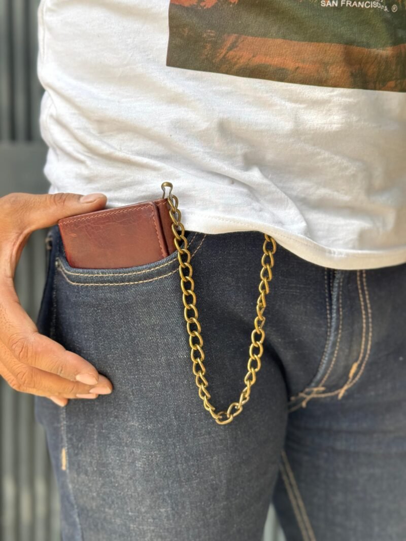 Trifold Biker Chain Vintage Hunter Wallet - Image 4