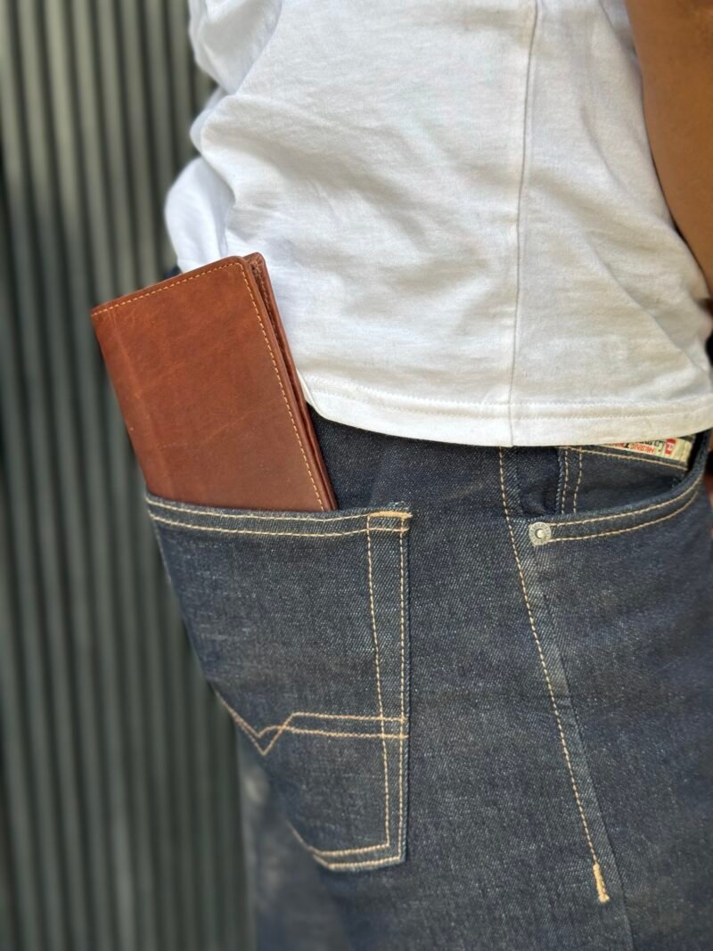 Slim Vintage Checkbook Cover - Image 6