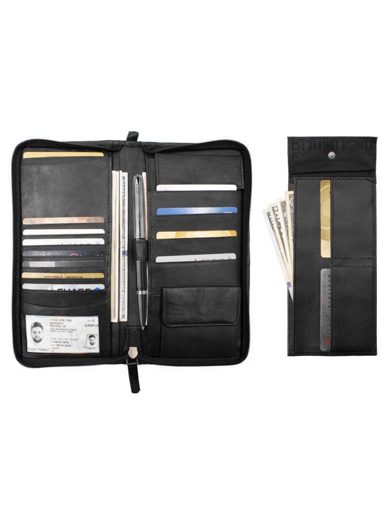 Zipper Around Travel Checkbook Cover - Image 5
