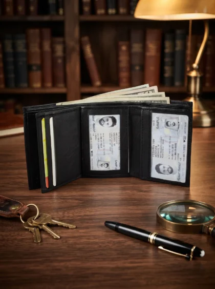 Trifold Wallet With Flap